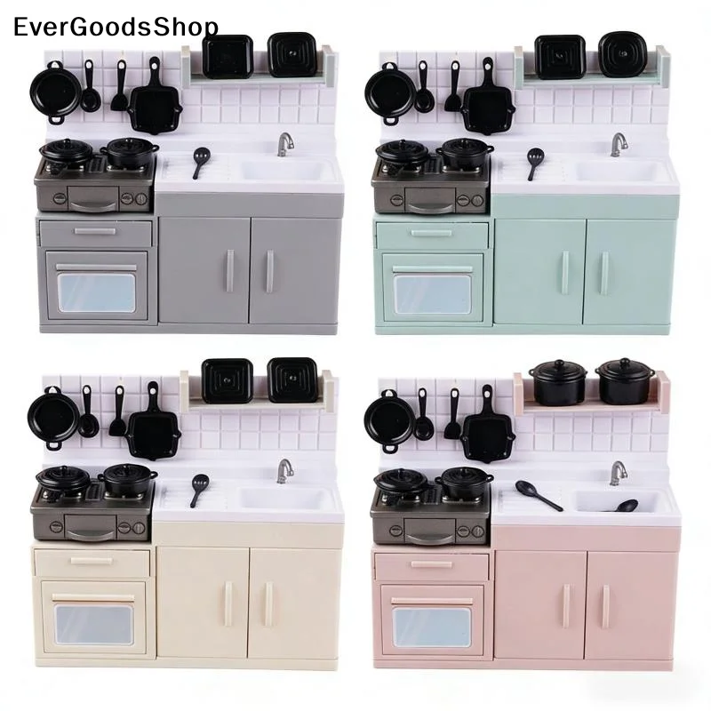 

1 Set Compact Kitchenware Kit Mini Model Stove Kitchen Scene Simulation Children's Doll Play Home Toy Ornament For Playtime Fun