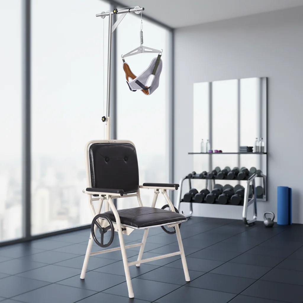 

Multifunctional Portable Elderly Health Care Center Cervical Lumbar Stretcher Neck Traction Chair