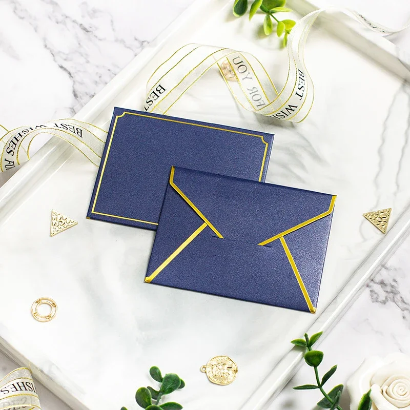 50pcs 17.5x12.5cm Envelopes for Invitations Postcards Gift Message Pearl Paper 200g Wedding Business Stationery Storage Bag