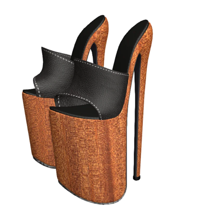 

Black Slip On Hollow Platform Sandals Thin High Heel Sexy Fashion Cool Summer Casual Big Size Woman Shoes Zapatillas Mujer