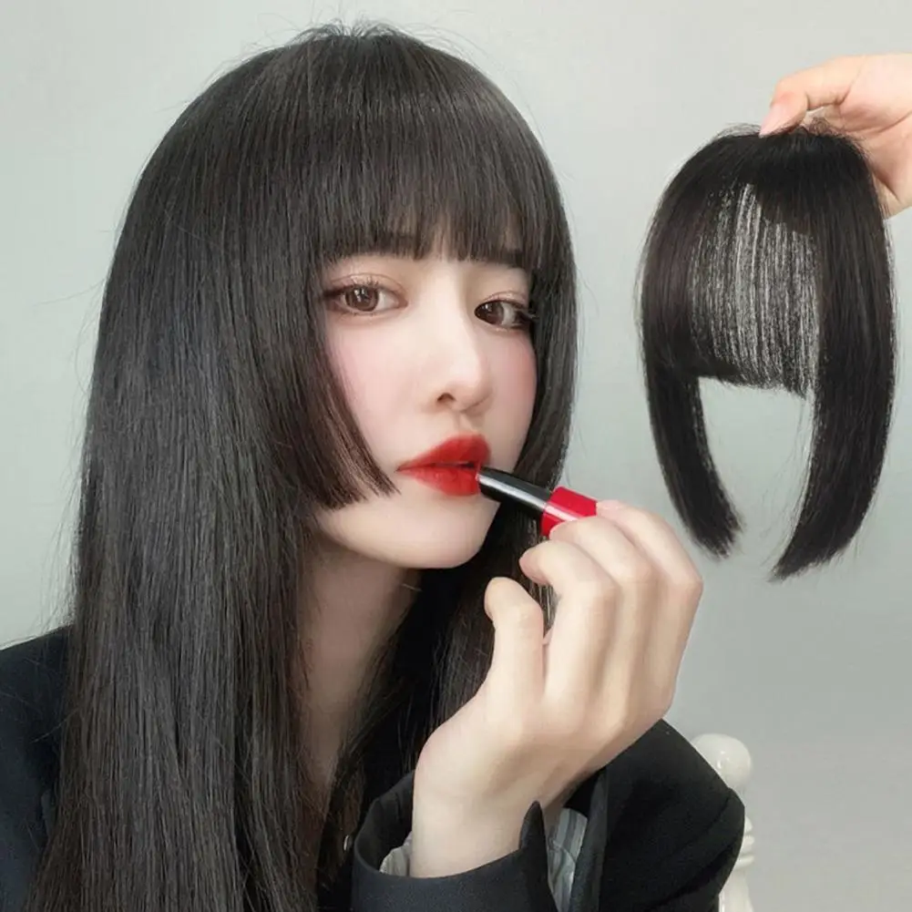 Extensions Bangs Natural Match Well Wig Bangs High Temperature Fiber Flat Bangs Princess Hime Cut Fake Hair for Outfit