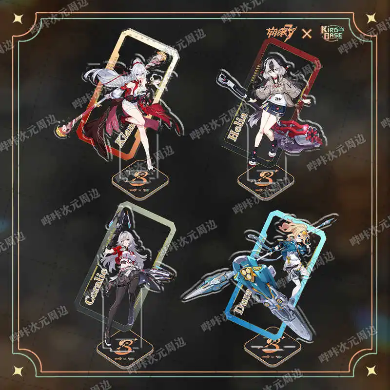 Game Honkai Impact 3 Erdos Helia Kiana Kaslana Bianka Ataegina Bianka Acrylic Stand Figure Model Cosplay Desktop Decor