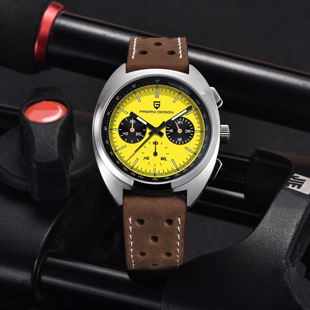 PAGANI DESIGN – montre Panda pour hommes, haut de gamme, chronographe, à Quartz, saphir AR, étanche, lumineuse, horloge, cadeau, nouvelle collection 2025