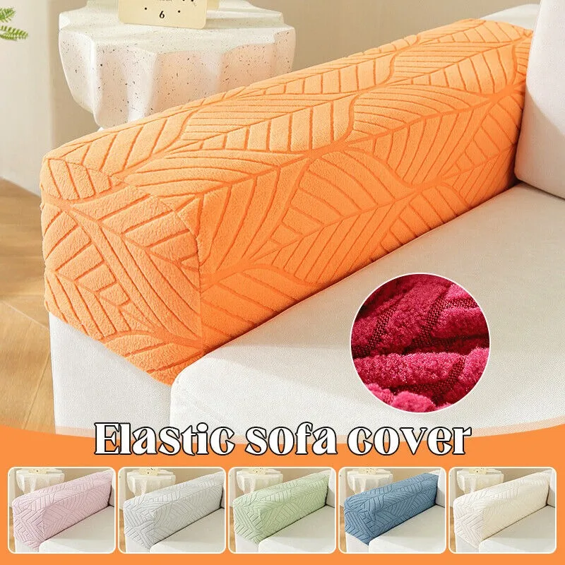 Jacquard Stretchy Stretch Fit Couch Arm Protector Armrest Covers for Sofa Chair Anti Slip Furniture Protectors for Chair Couch