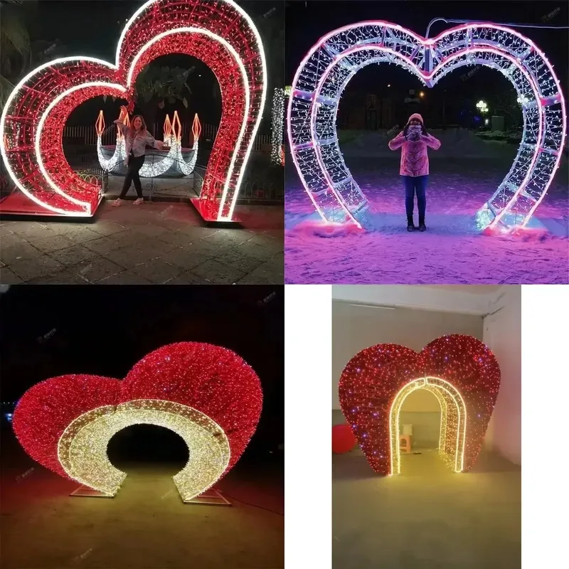 Large custom shaped decorative spherical arch outdoor garden street lighting IP65 for Christmas and Halloween celebrations
