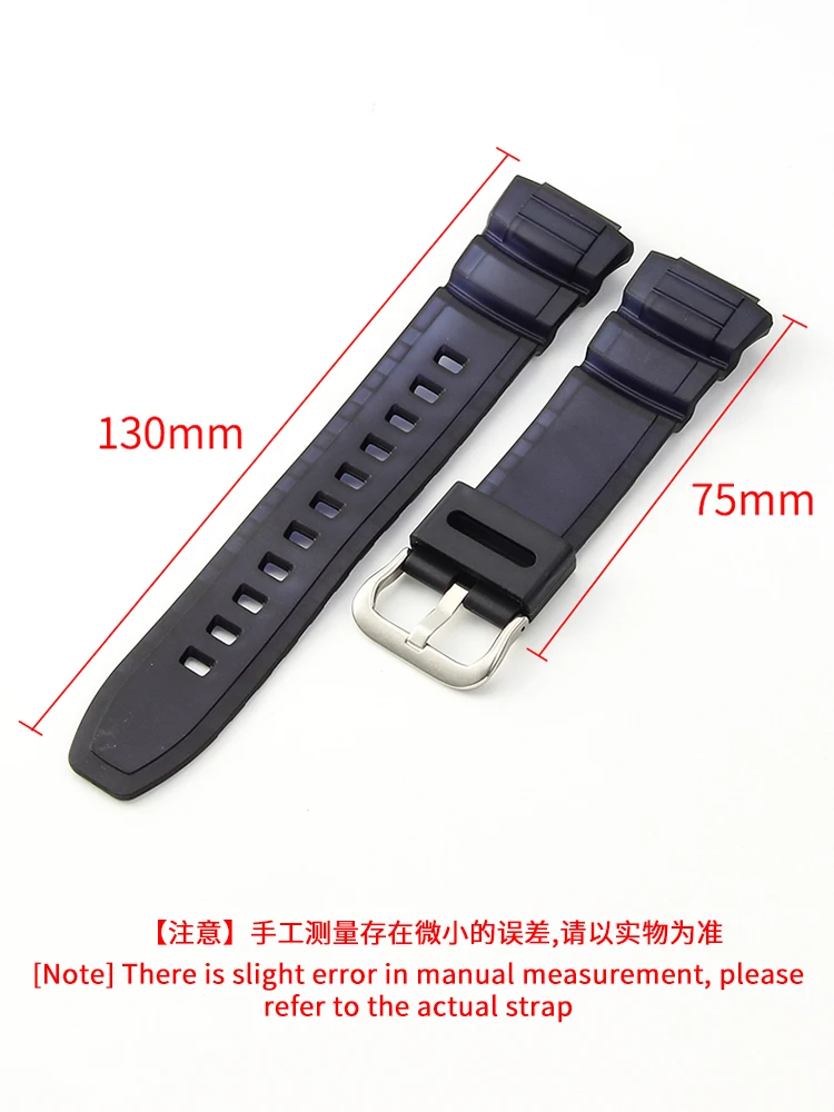 For Casio 16mm Convex Interface Accessories W-S220HDD-S100 MCW-100H MCW-110H Rubber Waterproof High Quality Resin Watch Strap