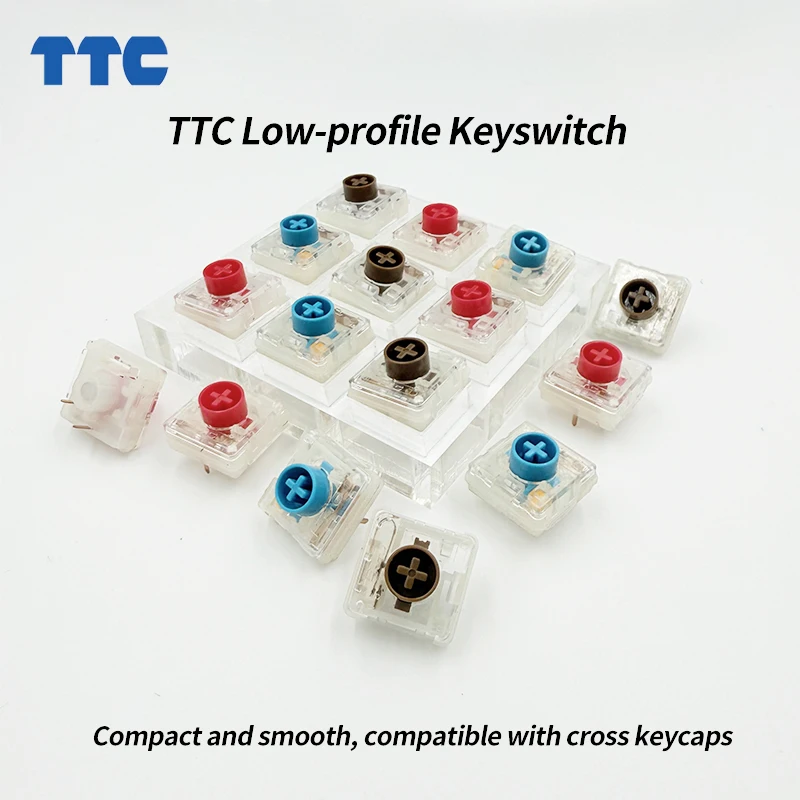 

TTC KS32 Low Profile Switches for Mechanical Keyboard Click Linear Blue Red Brown Axis 45g 3 Pins Gaming PC IKBC S200
