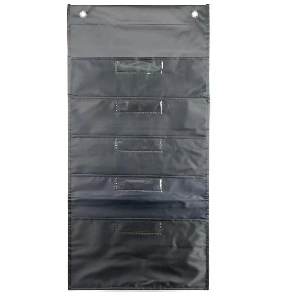 Hanging Wall File Organizer Large 5 Pockets Storage Pocket Chart with 2 Hangers Folder Holder Document Organizer for Office