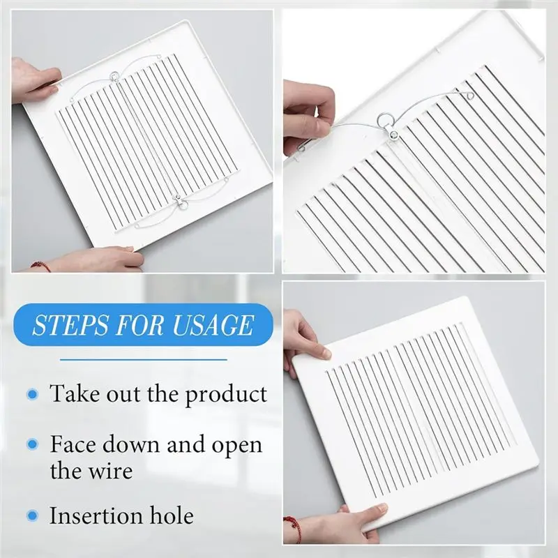 B03C-Durable 12X12 Inch Bathroom Ceiling Fan Grille, Perfect Replacement For Square Exhaust Covers