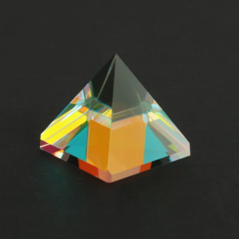 

3PC Multifaceted Prism Cube Seven Color Crystal Ornament Color Matching Prism Creative Gift Projector Camera Optical Instrument