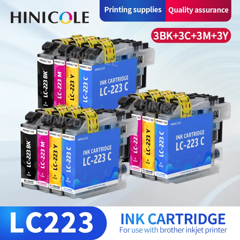 hinicole cartucho de tinta lc 223 xl compativel para brother dcp j562dw dcp j4120dw mfc j480dw mfc j680dw mfc j880dw mfc j4620d 01