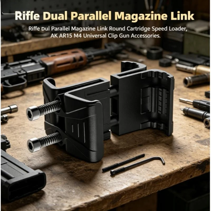 

Side By Side Magazine Holder Labor Saving Loading Tool Fit AK AR15 M4 Outdoor Accessories