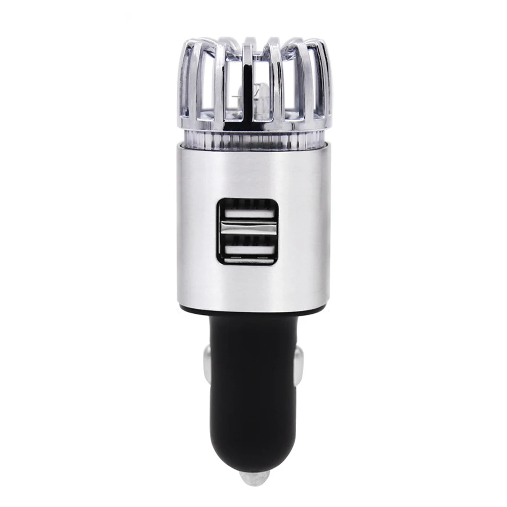 Car Air Purifier Mini Negative Ion Purifier Dual USB Car Charger USB Car Air Freshener Air Purifier Oxygen Bar