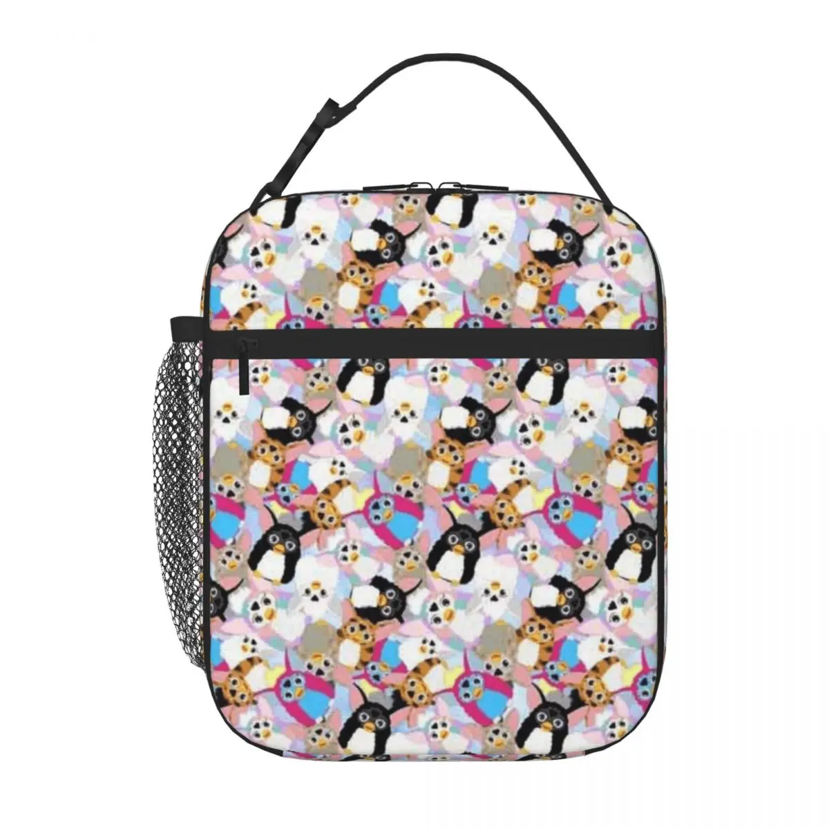 Bestselling So Many Furbies Portable Design Work Lunch Bag Mountain Trip Shoulder Lunch Bag