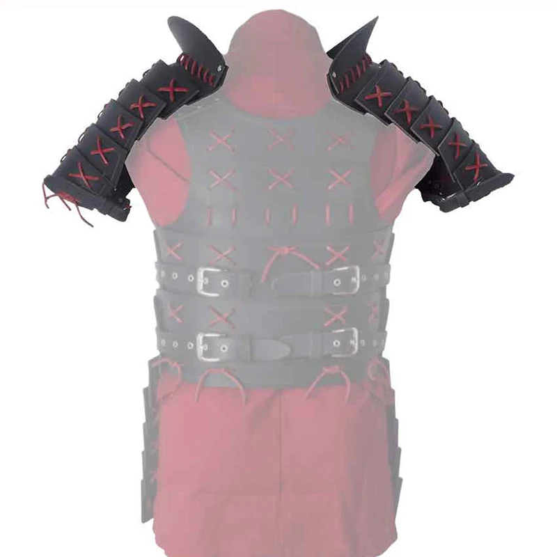 Medieval Samurai Shoulder Armor Viking Pirate Ninja Warrior Gladiator Cosplay Costume Steampunk Gothic PU Leather Pauldrons LARP