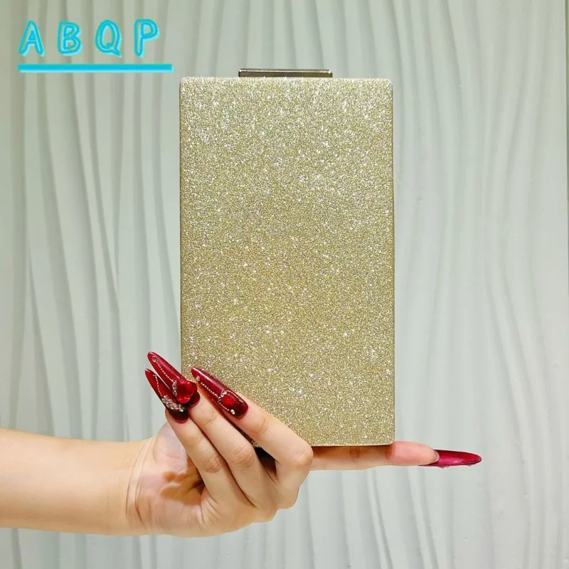 New Evening Clutch Luxury Brand Sparkling Dinner Party Women's Clutch High Quality Fashion Box Shape Women's Shoulder Bag