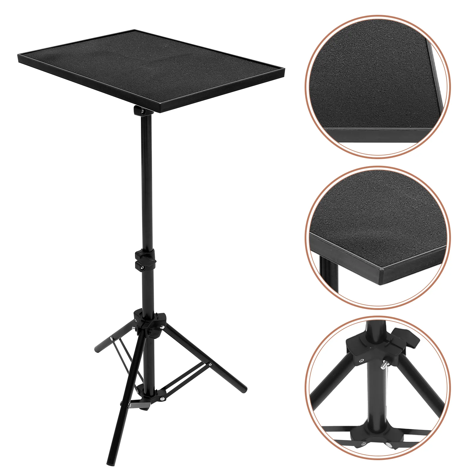 

Folding Bookshelf Projector Tripod Holder Laptop Stand Fall The Ground Table Black Office