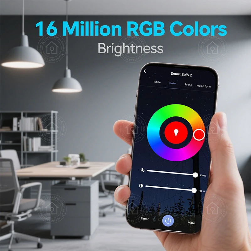 Tuya Smart Light Wifi Bulb Dimmable E14 Candle Lamp AC85-265V RGBCW 5W Smart Life APP Support Alexa Google Home Alice Voice