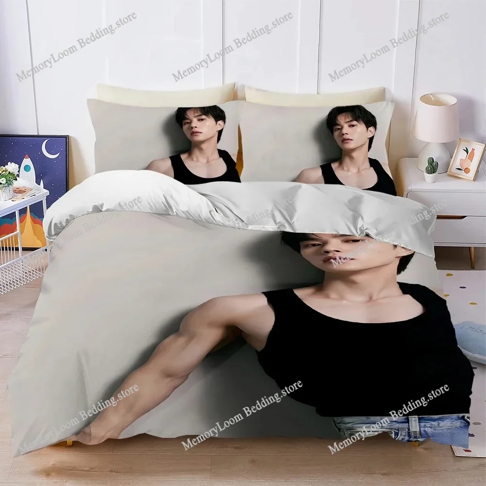 

Popular Actors-Song Kang Duvet Cover Set Home Style Bedding Soft Laundry Cotton Bed Four Seasons Student Dormitory Home Textile7