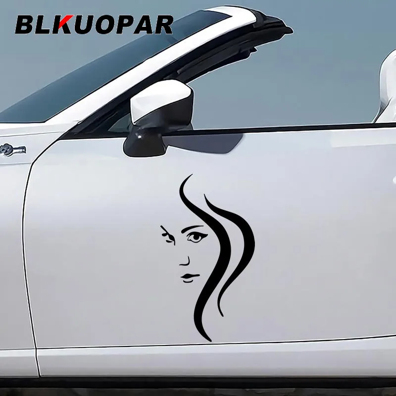 

BLKUOPAR 43 см x 24,15 см женщина девушка боковое лицо голова силуэт Автомобильные Наклейки Графика личность переводка лобовое стекло багажник автомобильные товары