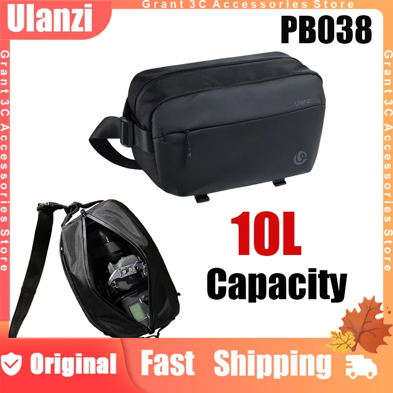 Ulanzi PB038 Travel Sling Bag V2 Custom 10L Lightwight Waterproof Shoulder Bag for Camera Photography Daily Use Casual Bag