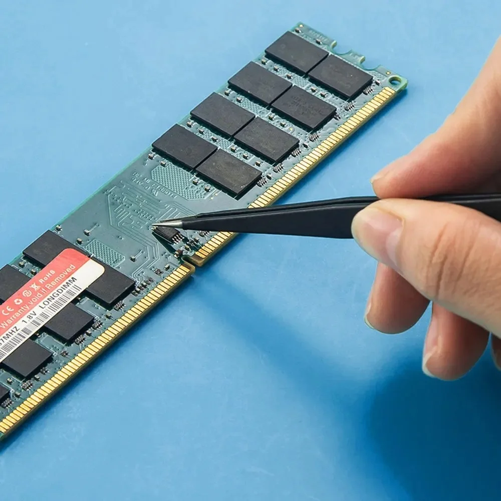 6 قطعة أدوات الملقط ESD مكافحة ساكنة الدقة ملقط من الفولاذ المقاوم للصدأ أداة للإلكترونيات إصلاح صنع المجوهرات الحرف لحام #6