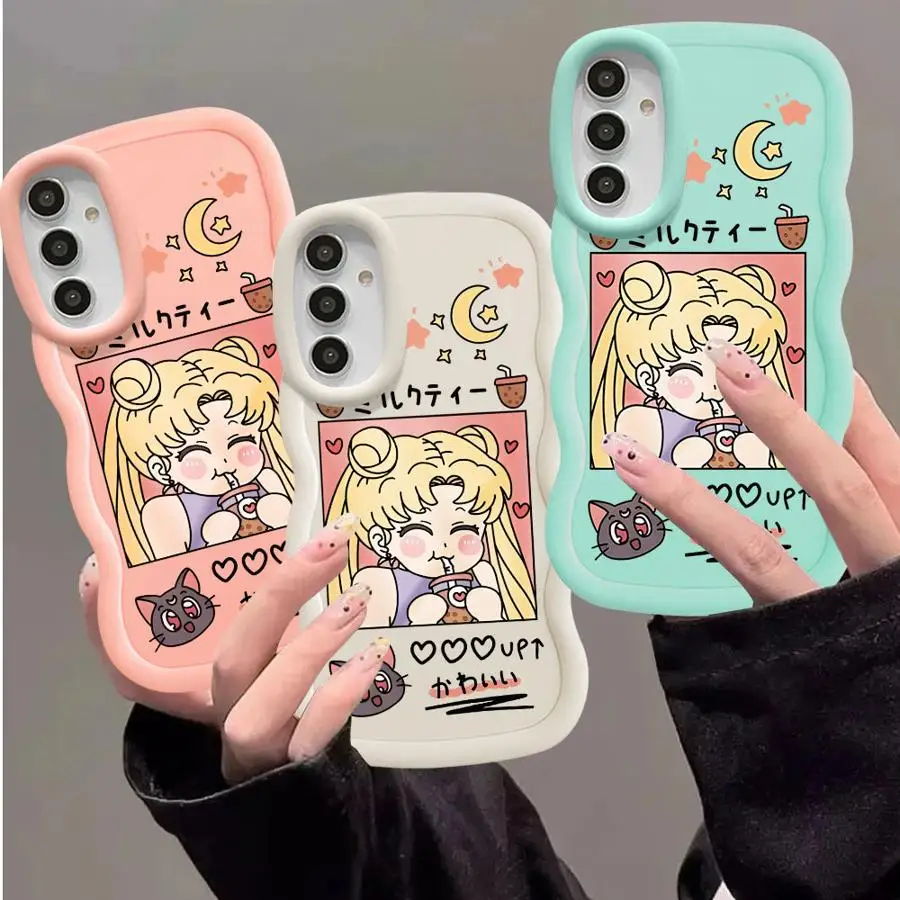 Phone Cover Case for Samsung Galaxy A17 A14 A03 A15 A04 A13 A50 A73 A11 A20 A12 A30 A16 A05 A36 A51 A06 A52 A26 S-ailors Moons