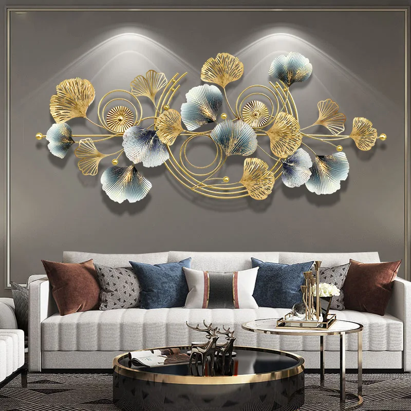 

Wall Decoration Living Room Sofa Background Wall Hanging Piece Bedroom Wall Hanging Ginkgo Leaf Wall Decoration