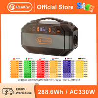 FF Flashfish P56 Portable Power Station 330W Peak 600W AC Outlet 288.6Wh Solar Generator DC for Solar Panel Outdoor Power Drone