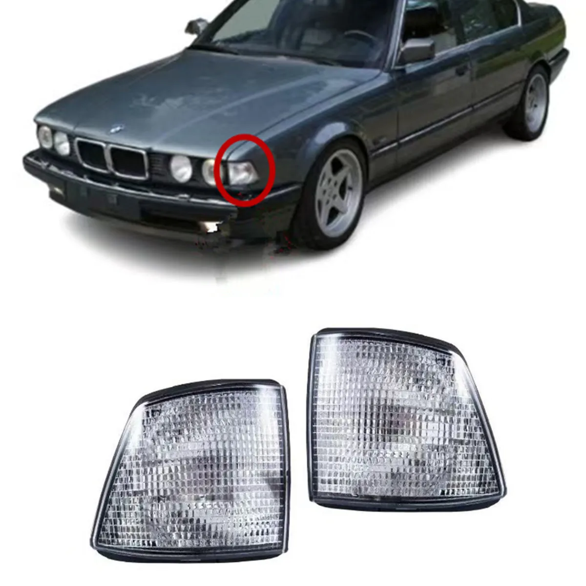 Pop Pop For BMW 7series E32 1988-1994 Turn Signal Lamp Corner Lamp Auto Lighting System