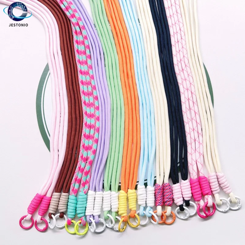 เคสโทรศัพท์แบบใหม่ สไตล์เรียบง่าย สีสันสดใส ลายบล็อกผมหยิก สายคล้องยาว อุปกรณ์เสริมกระเป๋าสะพายข้างสุดเทรนดี้ พร้อมสายคล้องขวดน้ำ