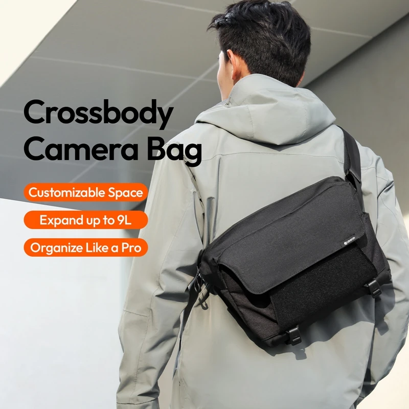 Ulanzi BP11 9L Large Capacity Crossbody Camera Bag WaterProof Shoulder Bag Carrying Bag Sling Bags for Canon Sony with Divider