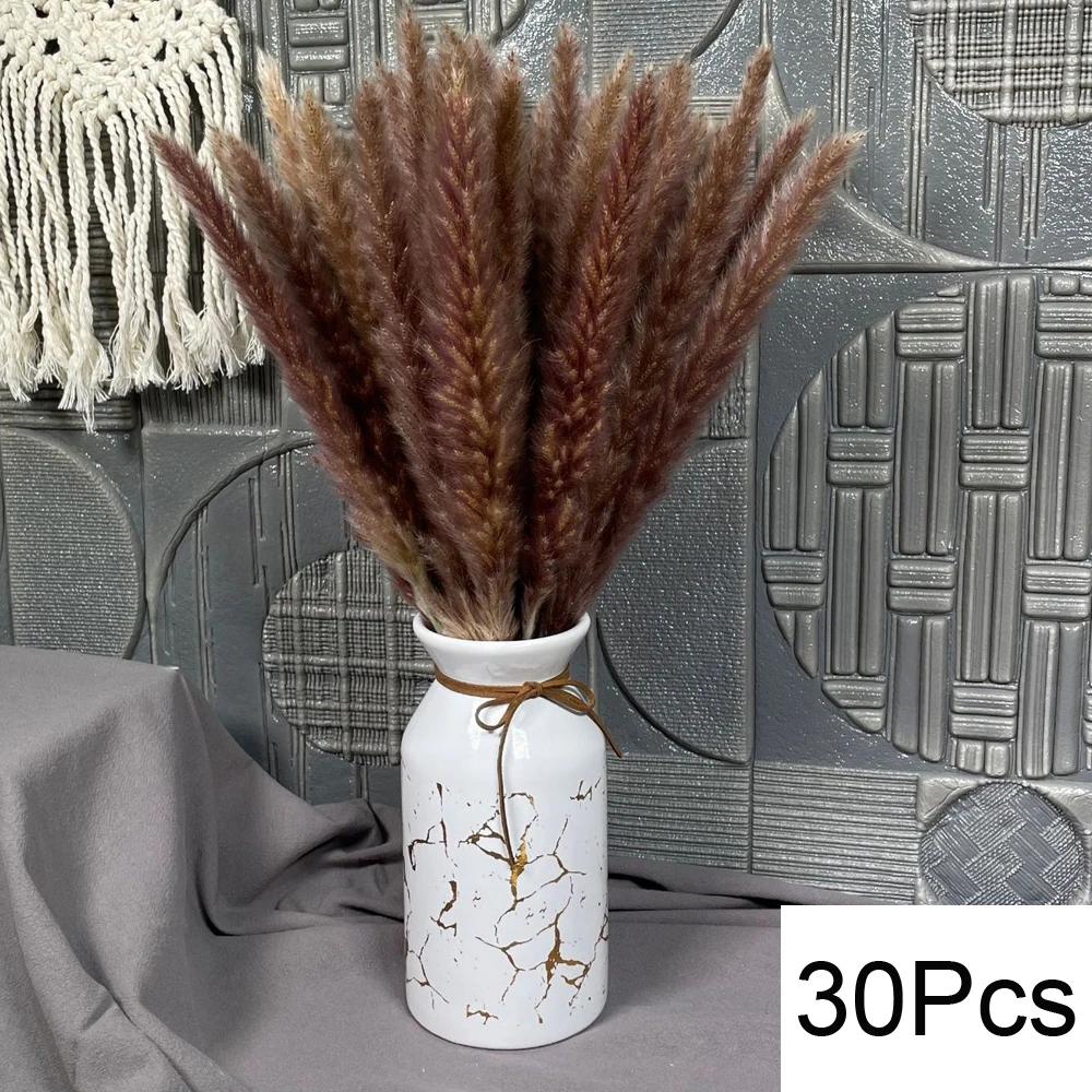 Natuurlijke Pampas Gedroogde Bloemen Boeket voor Boho Home Vaas Decor Bunny Konijn Staarten Gras Kunstbloem Bruiloft Decoratie
