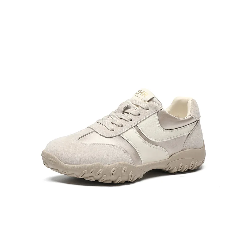 Leather platform 2025 autumn new small casual light versatile sports cycling shoes women