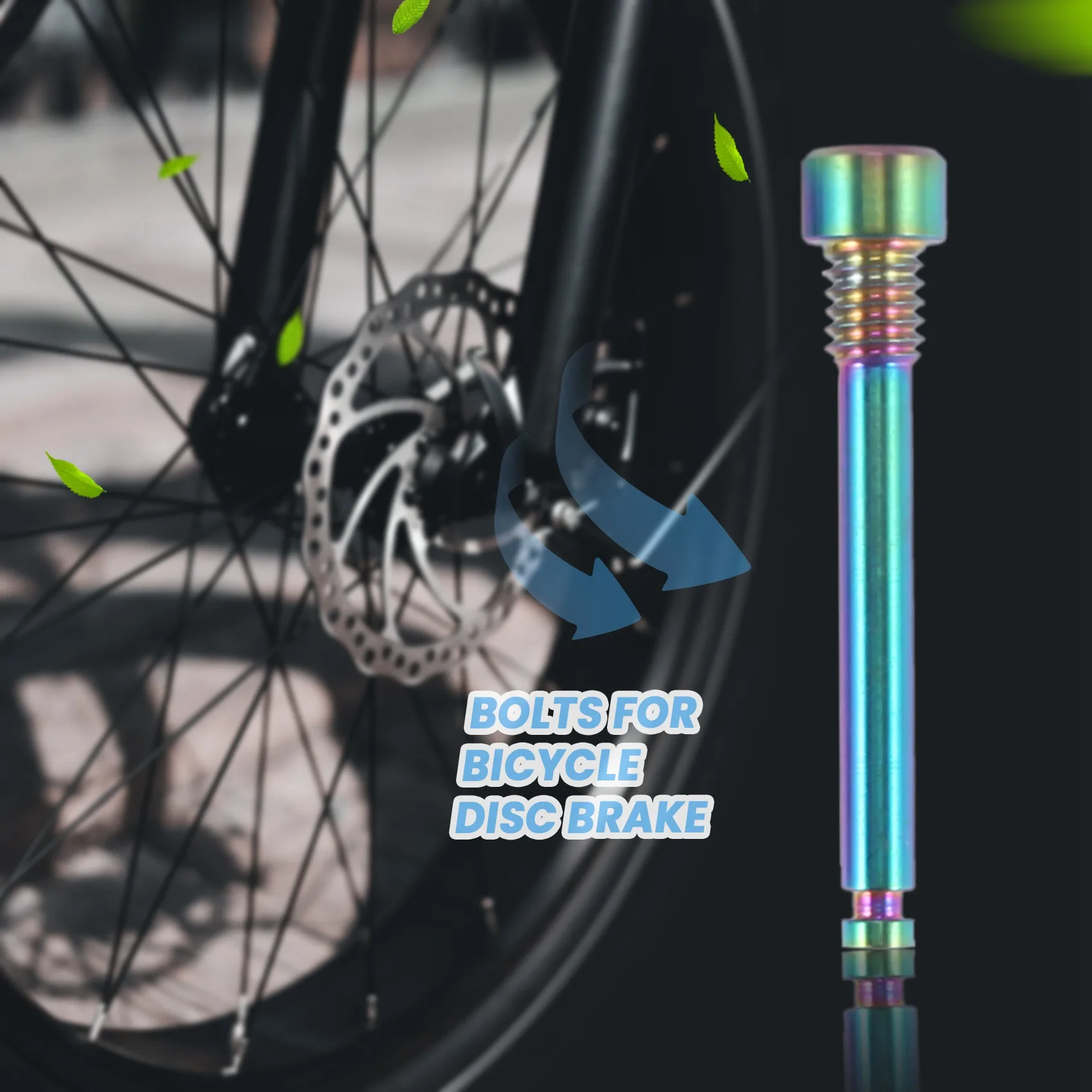 M4 Titanium Bolts for Bicycle Disc Brake Pad Threaded Pin Inserts Screw for XT R XT Hydraulic Disk Caliper-Dazzle Color