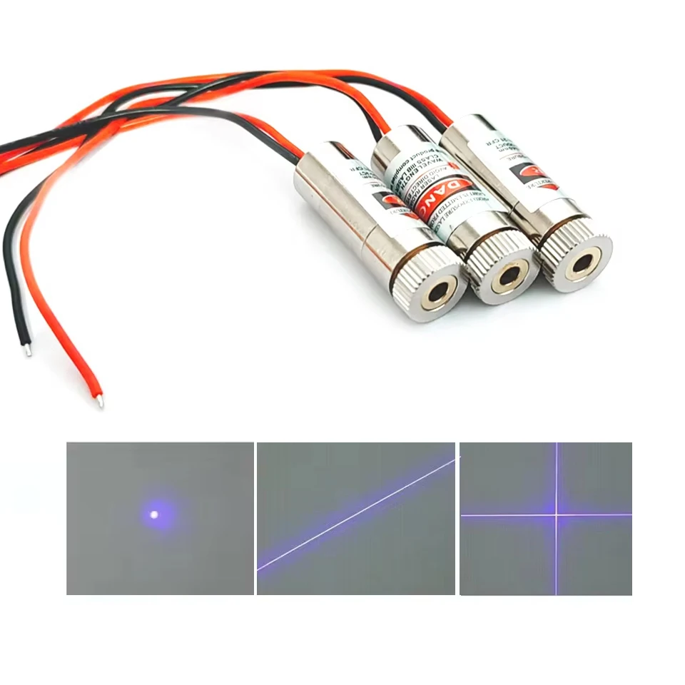 

3pcs 405nm 20mW Focusable Dot/Line/Cross Violet/Blue Lighting Laser Diode Module 12x35mm