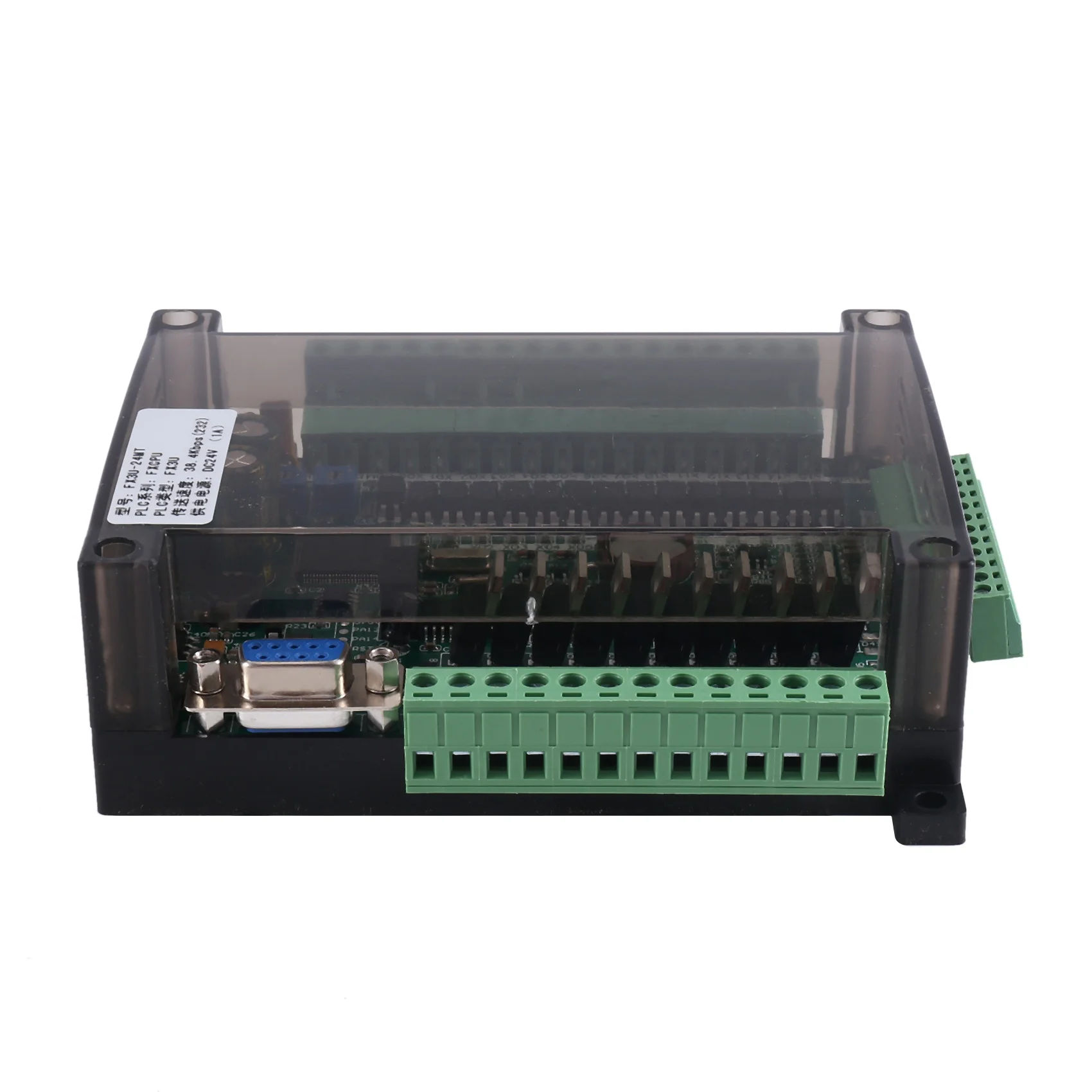 Placa de Control Industrial FX3U-24MT PLC, 14 entradas, 10 salidas, 6AD 2DA con 485 de comunicación y RTC(B)