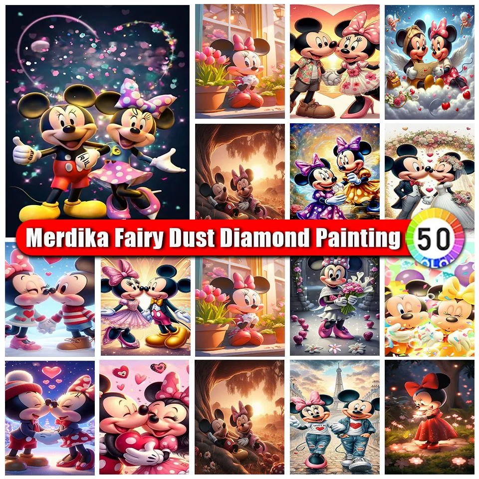 Zipper Bag Fairy Dust Diamond Painting Disney Mickey Mouse Minnie Diamond  Embroidery Kits Mosaic Wall Decor DIY Gift NEW 2024