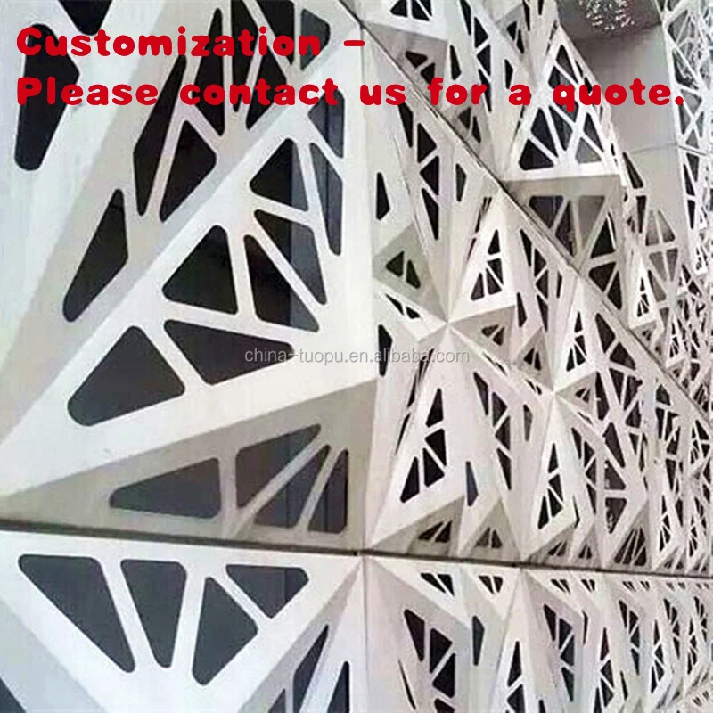 custom.Building Material Aluminum Modern Decorative Cutting Design 3d Wall Cladding Curtain Walls