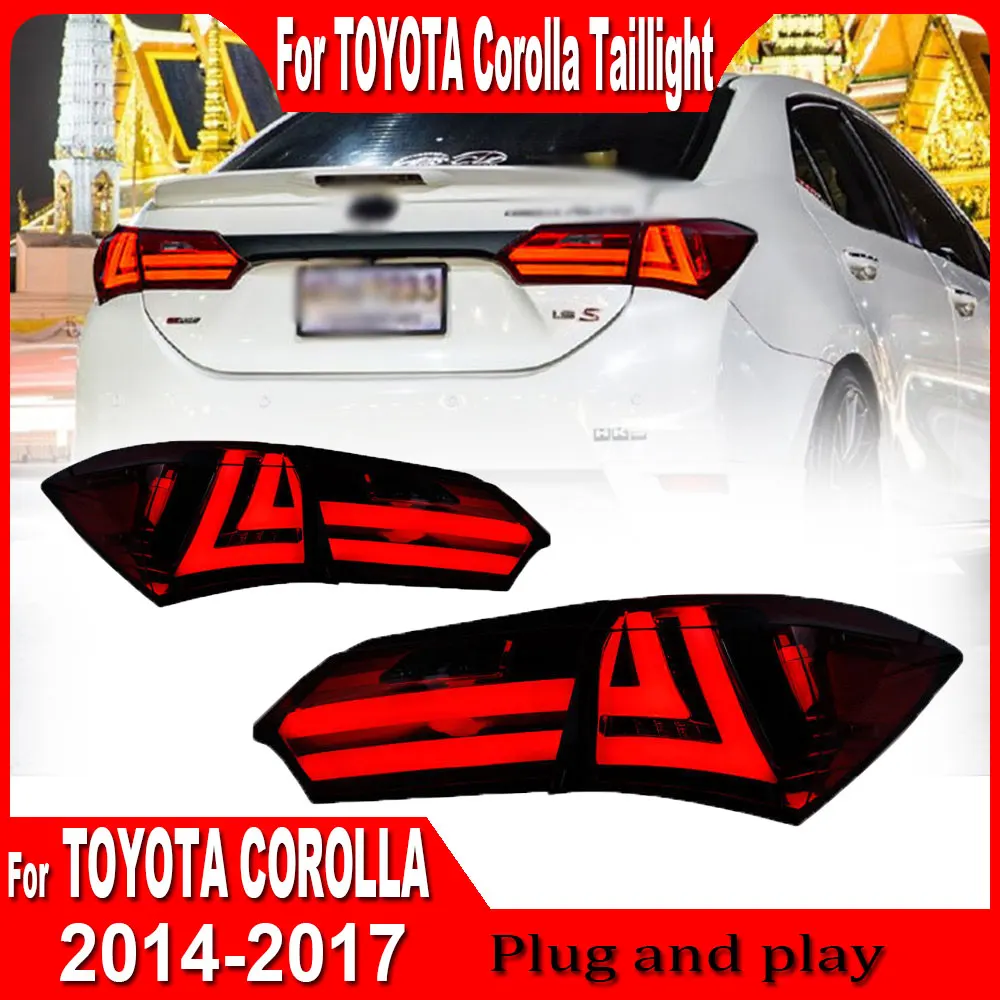 2pcs Car Styling for Toyota Corolla Tail Lights 2014 2015 2016 2017 New Altis LED Tail Lamp DRL Signal Brake Reverse Accessories