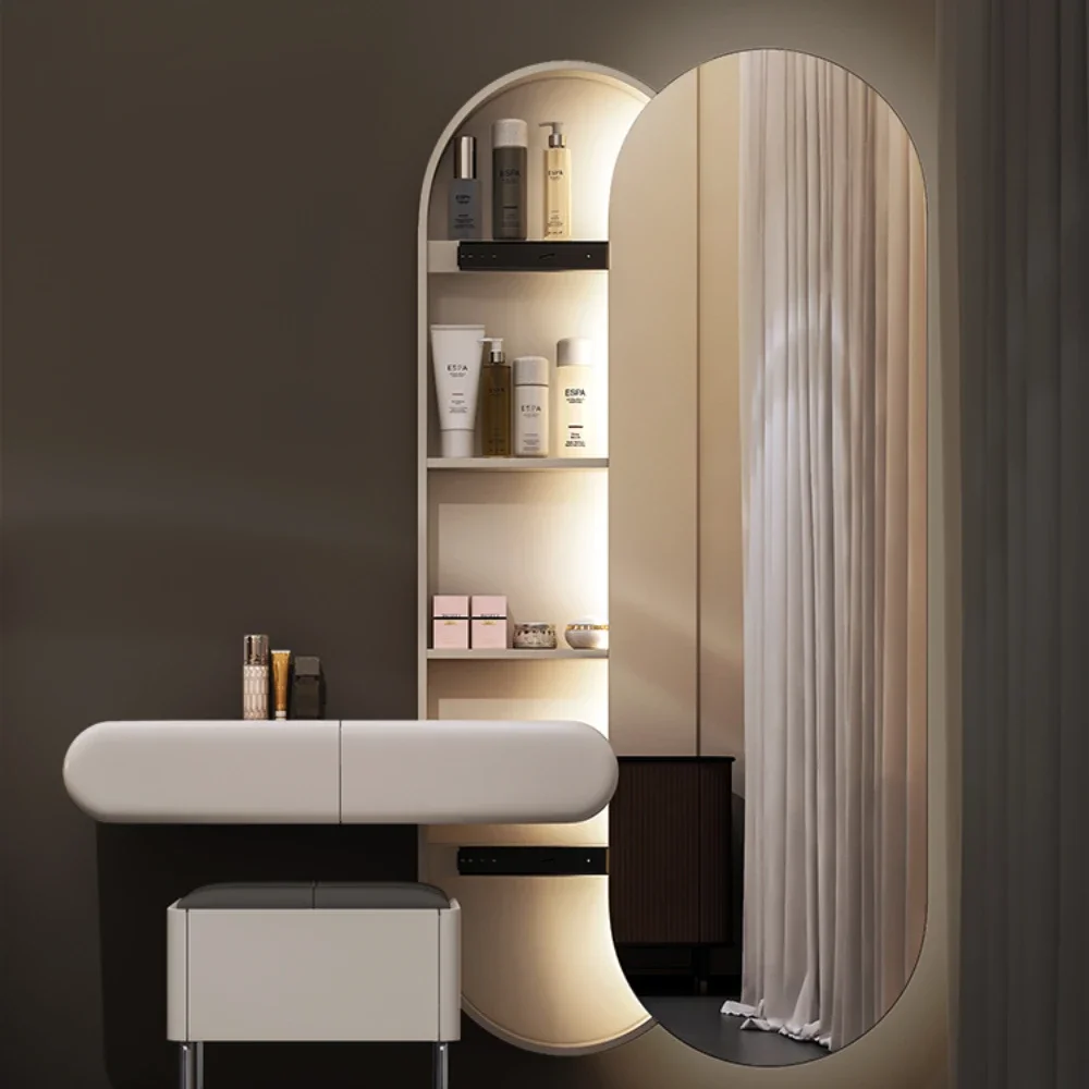 

Dressing Table Bedroom Suspension Full Body Mirror with Light Wall Hanging Integrated Bedside Hanging Makeup Table