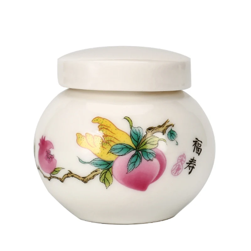 Mini Ceramic Tea Pot White Ceramic Pot Portable Travel Wake-up Tea Pot Storage Container Mini Storage Box Living Room Tea Set