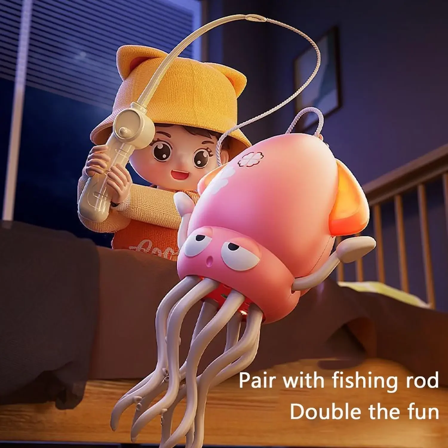 Crawling Dancing Octopus Toy Creative Magic Crazy 8-Leg Action Obstacle with LED Lights & Music