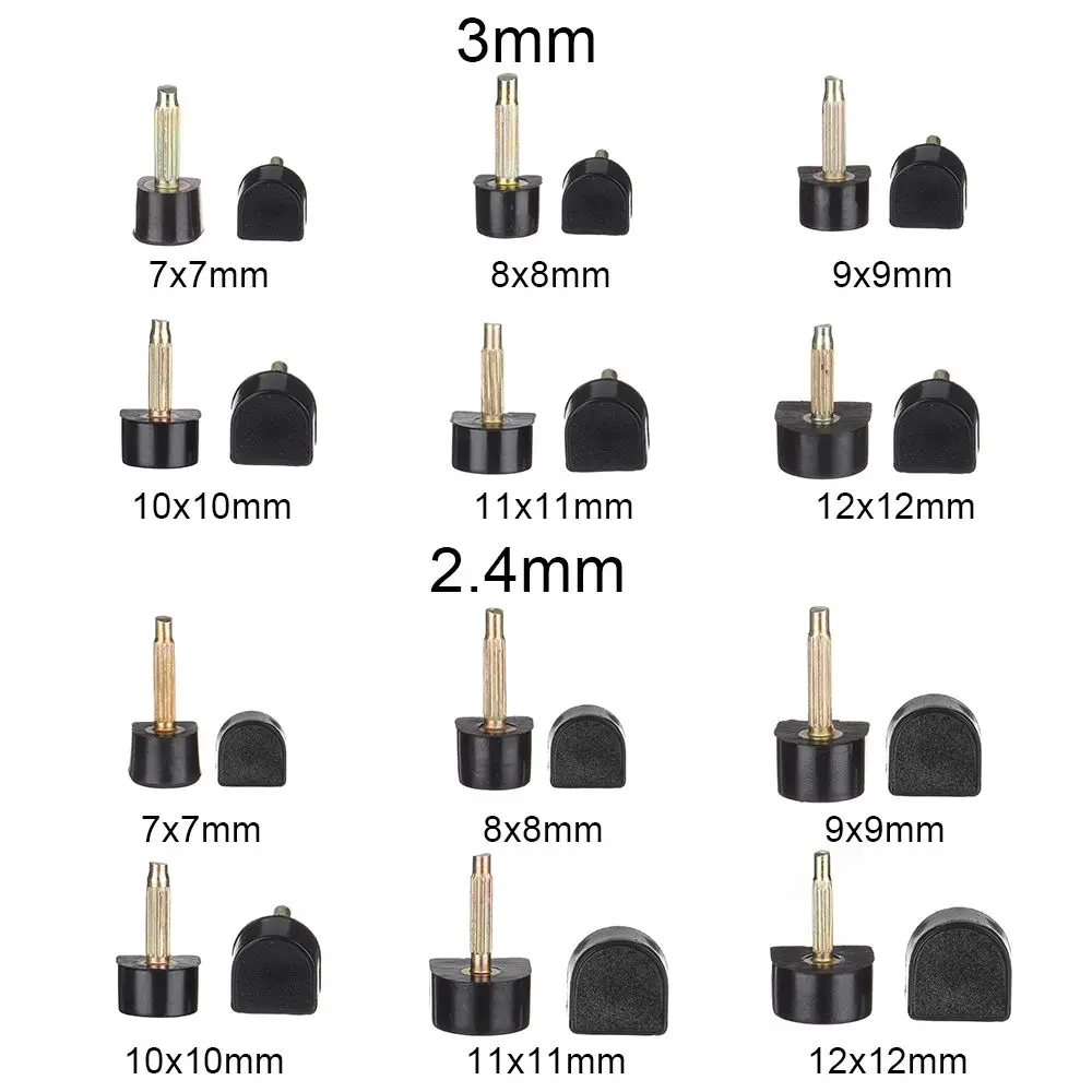 10 Stück schwarze Absatzschoner für High Heels – Stiletto-Ersatz, Reparaturnadeln, Absatzspitzen – Detail 2