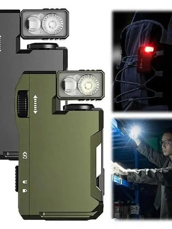 ポータブルフラット磁気キーホルダー懐中電灯-400-ルーメン-コンパクト軽量多機能サバイバルツール-アウトドア活動用