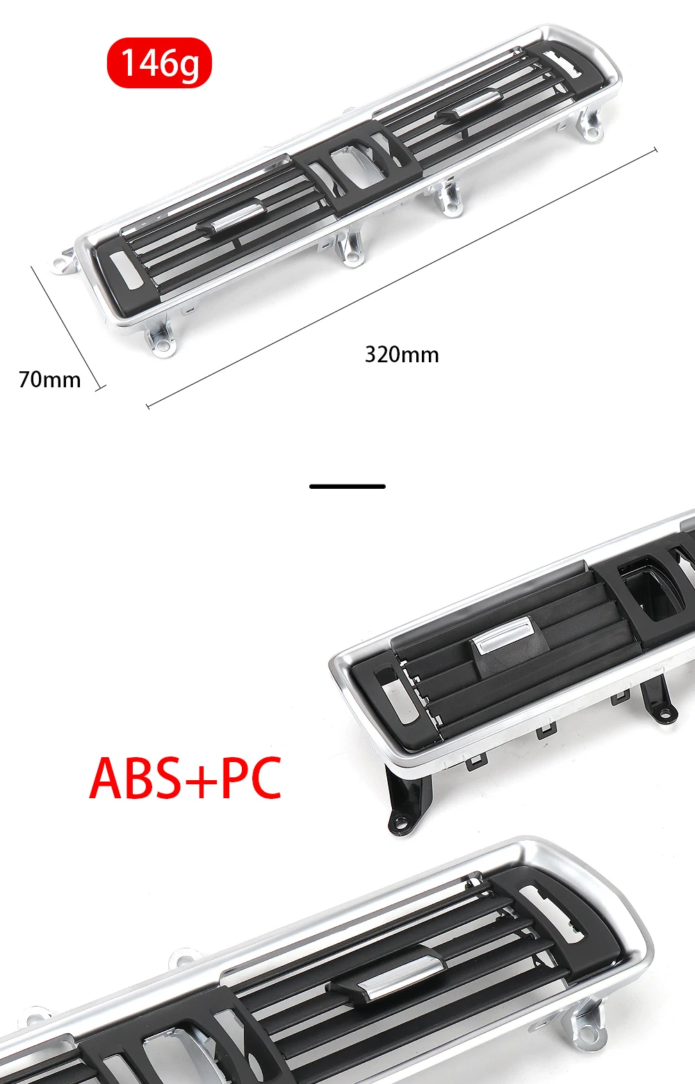 Verbesserte Frischluft klimaanlage AC Entlüftung gitter Abdeck platte für BMW 5er Gran Turismo GT F07 2010 2017 2011-2015 – Detail 2