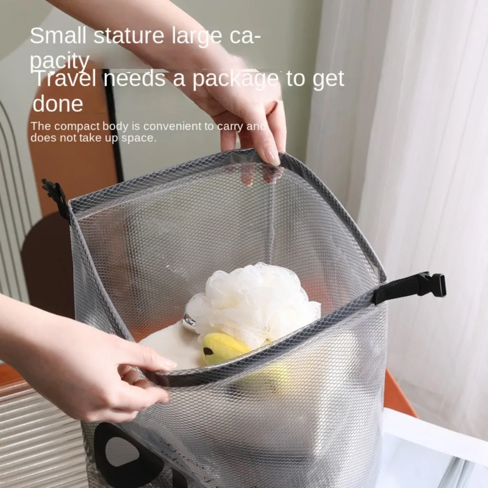 بسيطة الكرتون حاوية مستحضرات التجميل مقاوم للماء ختم السفر حقيبة أدوات الزينة سعة كبيرة حقيبة يد مستحضرات التجميل حقيبة التخزين التخييم