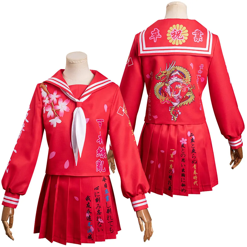 Bosozoku Cosplay Kostüm Kleid Japanische Schuluniform Röcke Outfits Halloween Karneval Anzug für Frauen Mädchen