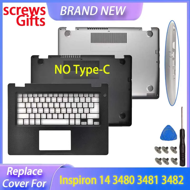 Reemplazar la cubierta para Inspiron 3480 3481 3482 3488 3493 Laptop LCD contraportada bisel frontal reposamanos cubierta superior inferior