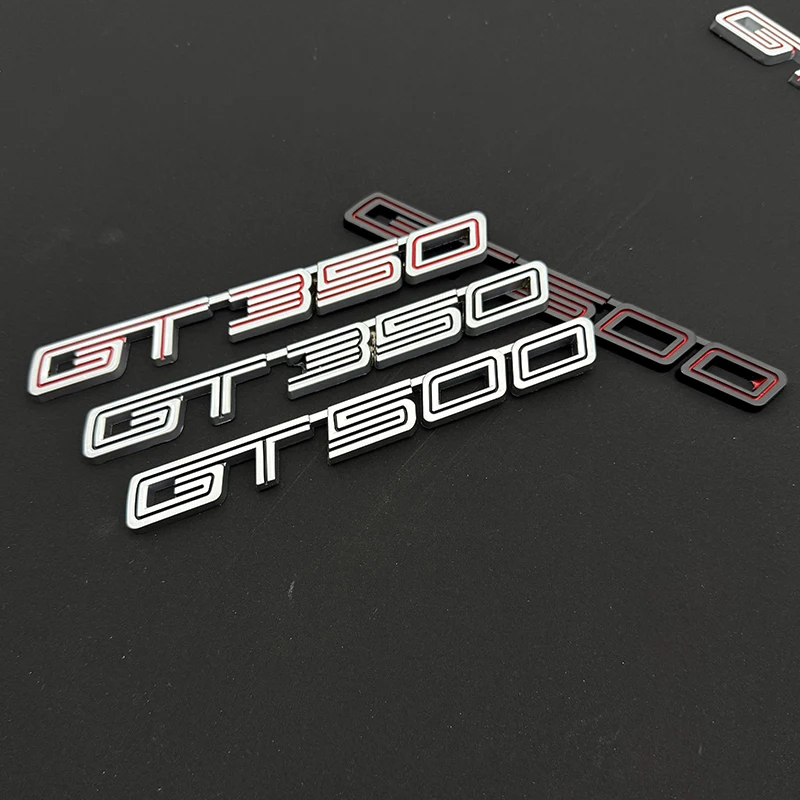 3D Metal Car Sticker GT Rear Trunk Fender Logo Badge Emblem Decals For Ford Mustang Shelby GT GT350 GT500 Parts Accessories